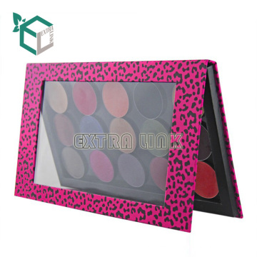 Elegant New Premium Multi-color Custom Design Recyclable Cardboard Empty Makeup Eyeshadow Magnet Palette With Window